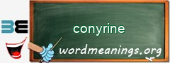 WordMeaning blackboard for conyrine
